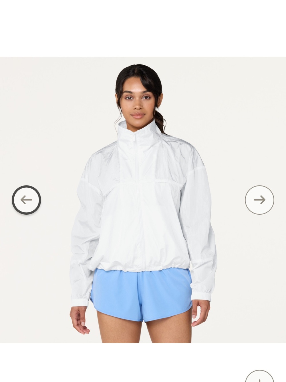 Vuori White Lightweight Half-Zip Utility Jacket